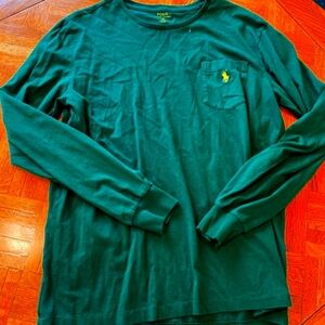 Ralph Lauren long-sleeved pocketed  cotton t-shirt